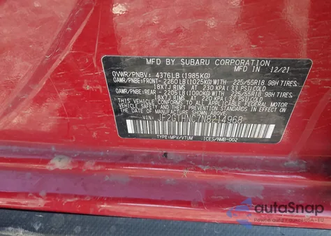 2022 Subaru Crosstrek Limited from USA, damaged, VIN JF2GTHNC7N8214968
